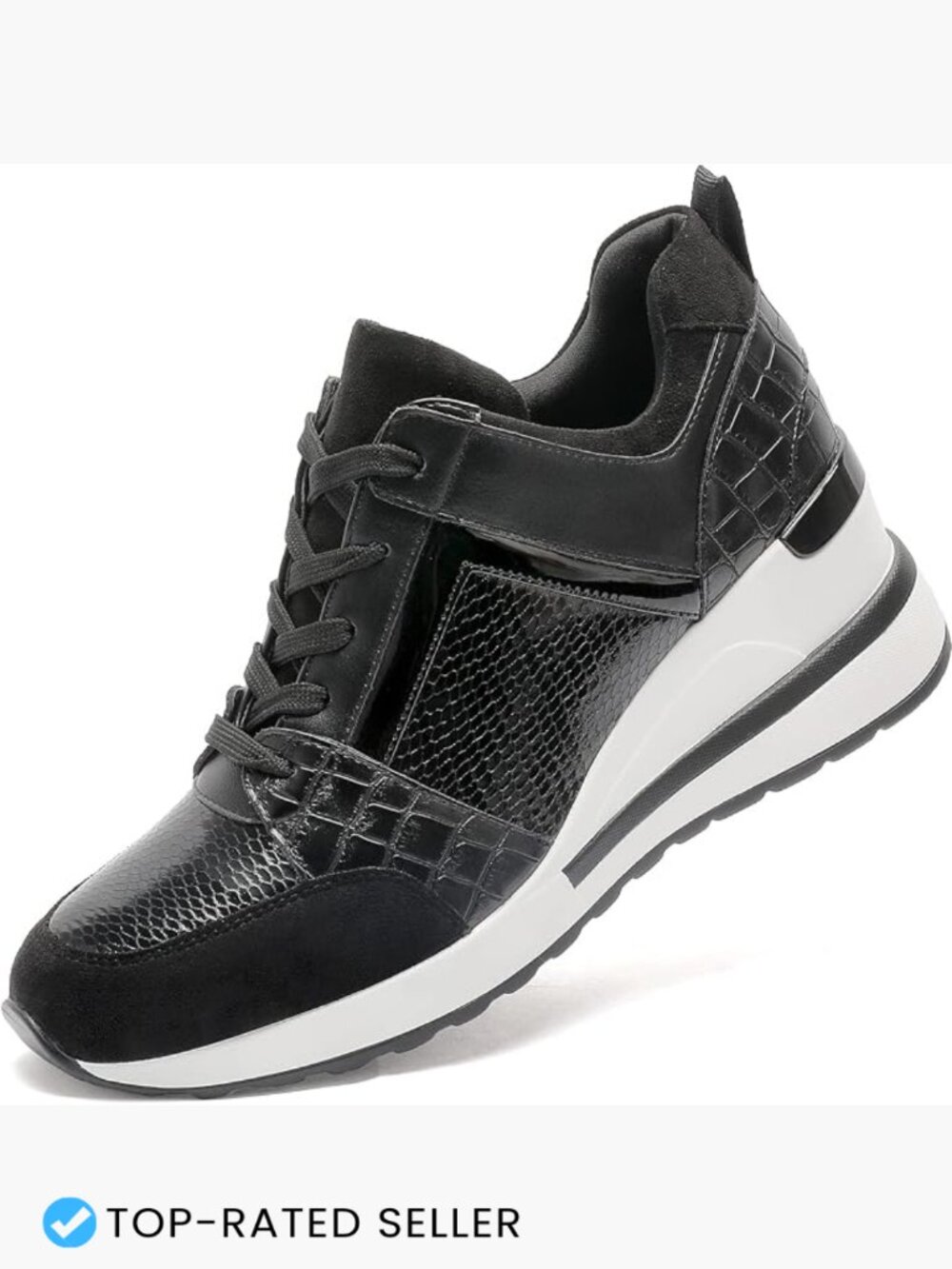 Wedge Sneakers Lace Up High Heel Platform Casual Lightweight Fashion Tennis